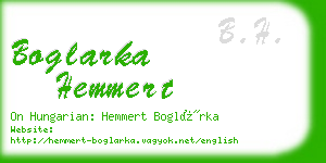 boglarka hemmert business card